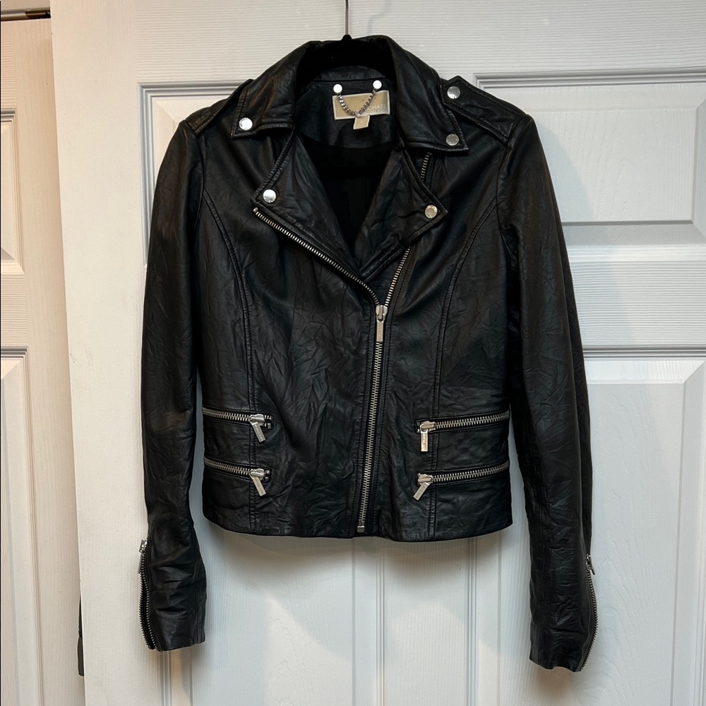 Black Leather Biker Jacket